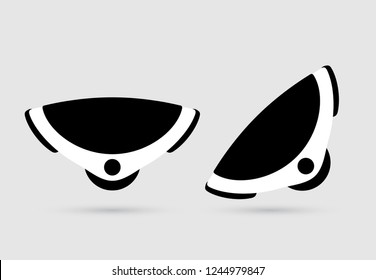 Roller skates with electric motor. Icon isolated. Vector illustration