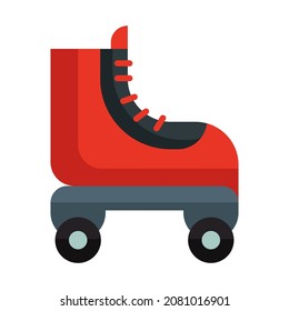 roller skates flat clipart vector illustration