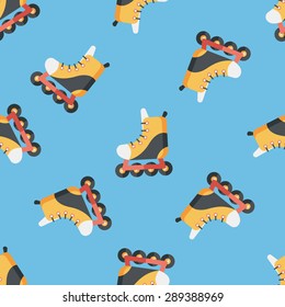 roller skates flat icon,eps10 seamless pattern background