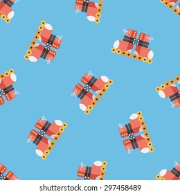 Roller skates flat icon,eps10 seamless pattern background