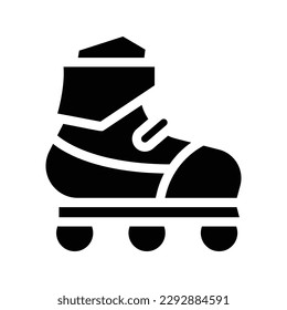 roller skates glyph icon illustration vector graphic