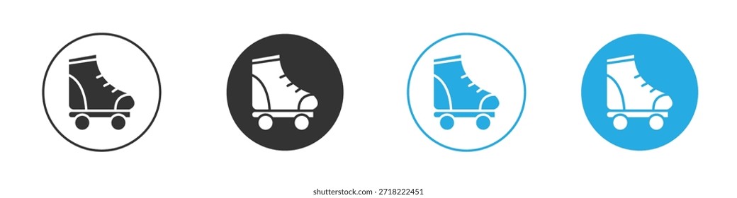 Ícone patins para app e web design. Ilustração de elemento simples.