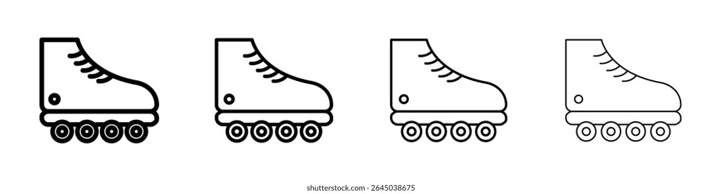 Roller skates icon filled flat sign concept for web design.