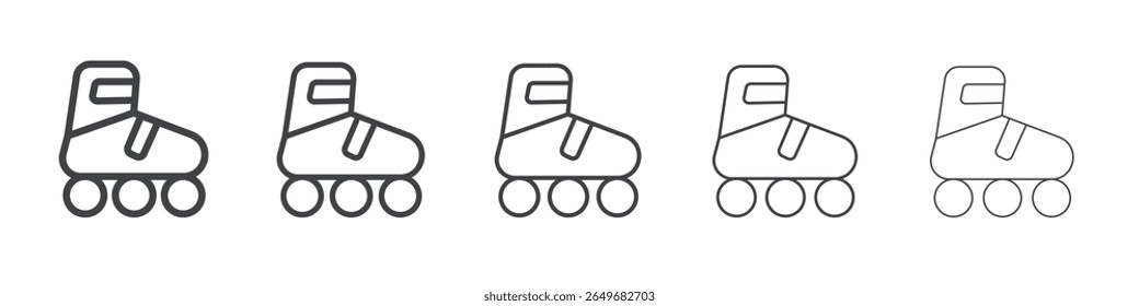roller skates icon flat thin illustration symbol