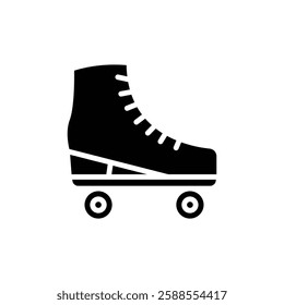 Roller skates icon Flat vector set outline