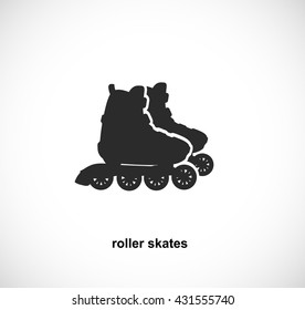 The roller skates icon. Gadget for active life.
