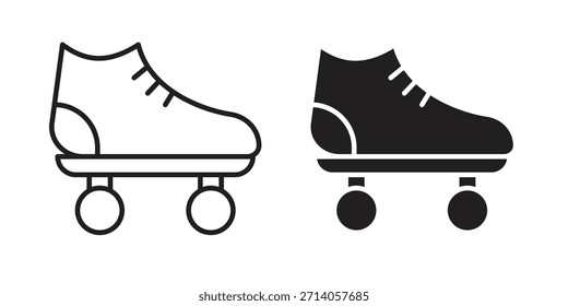 Roller skates icon graphic doodle, sketch, outline drawing Vector illustration