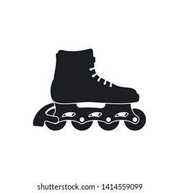 Roller skates icon isolated on white background. Skating shoe on wheels. Roller skating vector illustration