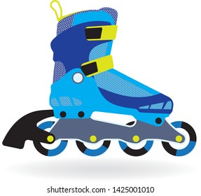Roller skates icon isolated on white. Vector illustration