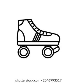 Roller skates icon linear logo isolated