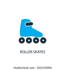 Roller skates icon. Logo element illustration. Roller skates symbol design from 2 colored collection. Simple Roller skates concept. Can be used in web and mobile.