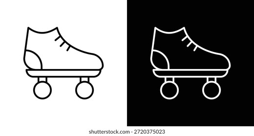 Rollschuhe-Symbol. Minimalistisches Vektordesign Bearbeitbarer Strich. EPS10