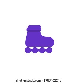 Roller skates icon on white
