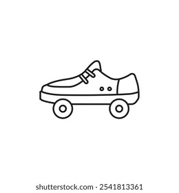 Roller skates icon Outline vector for web ui