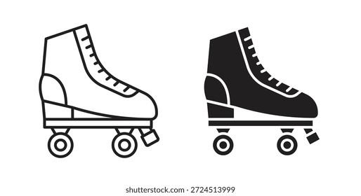 Patins ícone em tendência plana simples design gráfico moderno elemento de logotipo abstrato