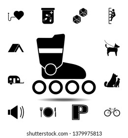 roller Skates icon. Simple glyph, flat vector element of universal icons set for UI and UX, website or mobile application