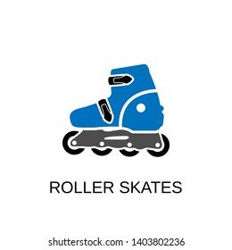 Roller skates icon. Roller skates symbol design. Stock - Vector illustration can be used for web