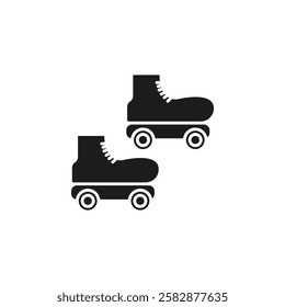 Roller skates icon Symbol mark in Outline style