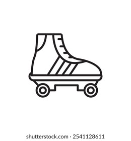 Roller skates icon Thin line flat illustration