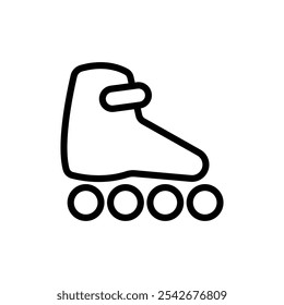 Roller skates icon Thin line art isolated