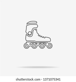 Roller skates icon. Vector concept illustration for design.