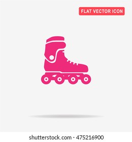 Roller skates icon. Vector concept illustration for design.