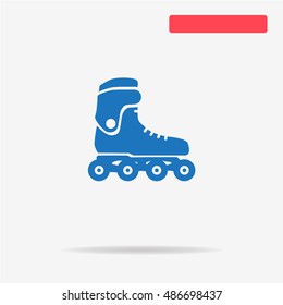 Roller skates icon. Vector concept illustration for design.