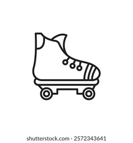 Roller skates icon Vector flat thin line illustration