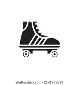 Roller skates icon Vector flat thin line illustration