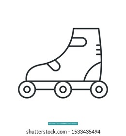 Roller skates icon vector illustration logo template for many purpose. Isolated on white background.