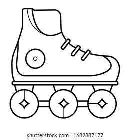 roller skates icon vector illustration