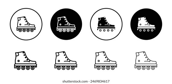 Roller skates icon vector set collection for web