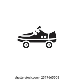 Roller skates icon web design in vector