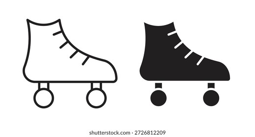 Roller skates icons vector collection for web designs. flat icons