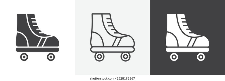 Roller skates icon.Trendy modern flat linear vector illustration on white background.