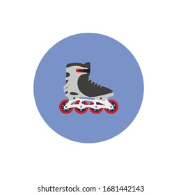 Icono vectorial de ilustración de patinaje aislado. Estilo plano