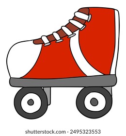 roller skates illustration hand drawn isolated vector