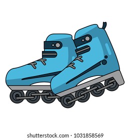 Roller skates isolated