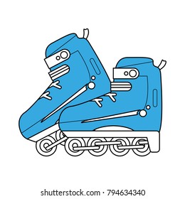 Roller skates isolated