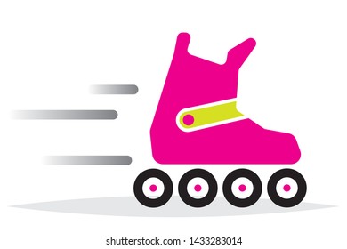 Roller skates isolated on white.