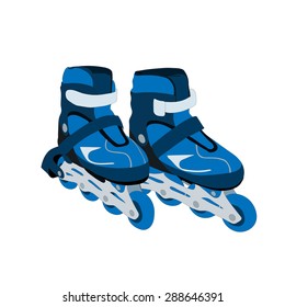 Roller skates isolated on  white background. Vector Illustration.