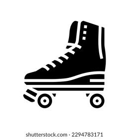 roller skates kid leisure glyph icon vector. roller skates kid leisure sign. isolated symbol illustration