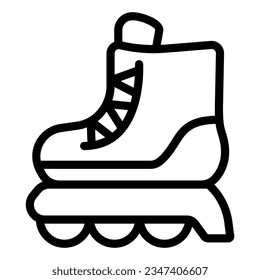 Roller skates line icon, kid toys concept, skating shoe sign on white background, Sport shoe icon in outline style mobile concept web design. Vector graphics.