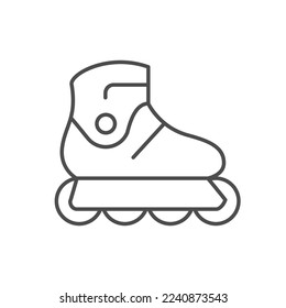 Roller skates line outline icon