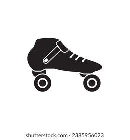 Diseño de la ilustración del vector del icono de patinaje sobre ruedas.