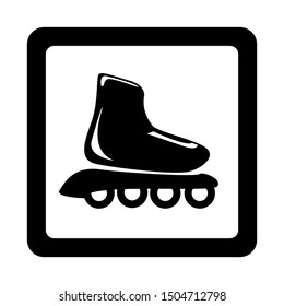 Roller skates logo, vector graphics