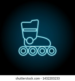 roller Skates neon icon. Simple thin line, outline vector of universal icons for UI and UX, website or mobile application