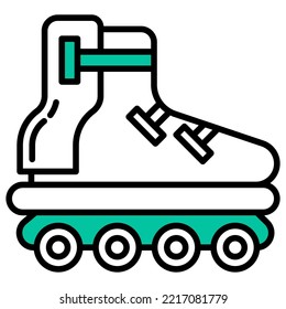 roller skates as one of the sports equipment in the middle of the city