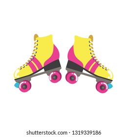 roller skates pop art icon