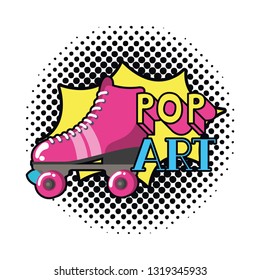 roller skates pop art icon
